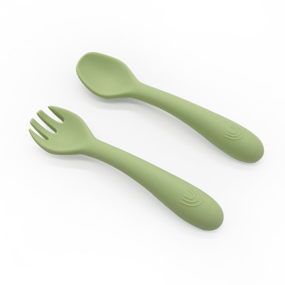 Set Cucchiaino e Forchettina in Silicone