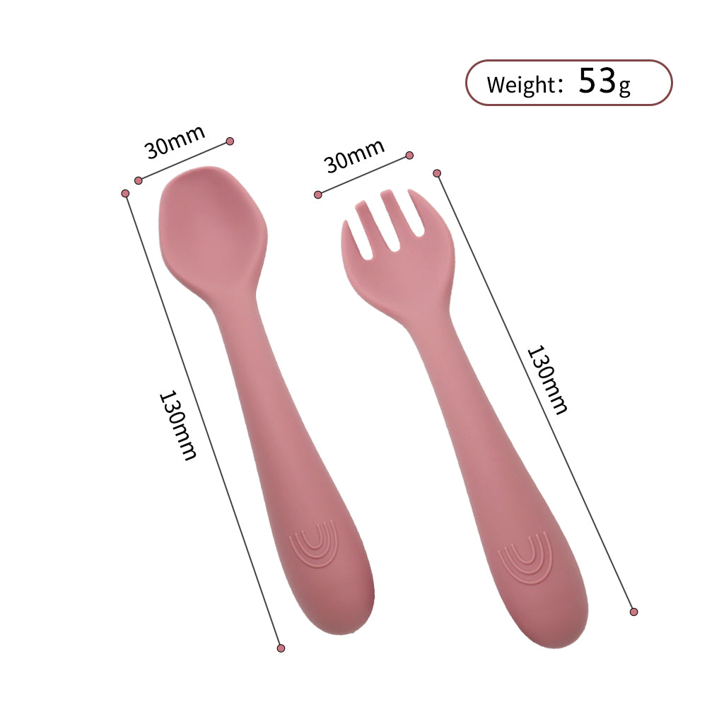 Set Cucchiaino e Forchettina in Silicone