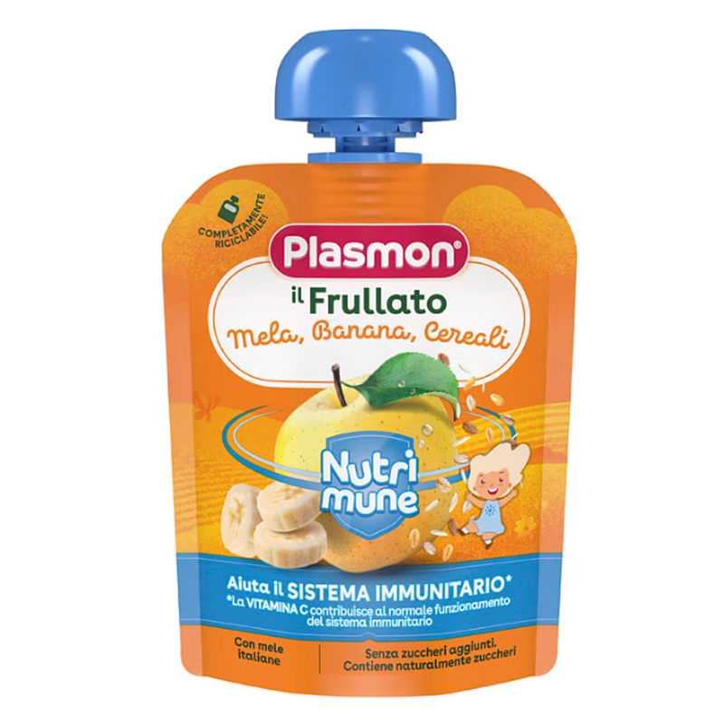 Frullato Nutri-mune mela, banana, cereali pouch da 85 gr