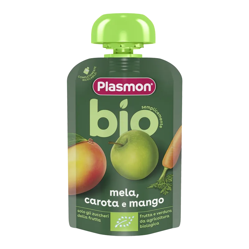 Frullato 100% Frutta Biologica mela, carota, mango 100 gr