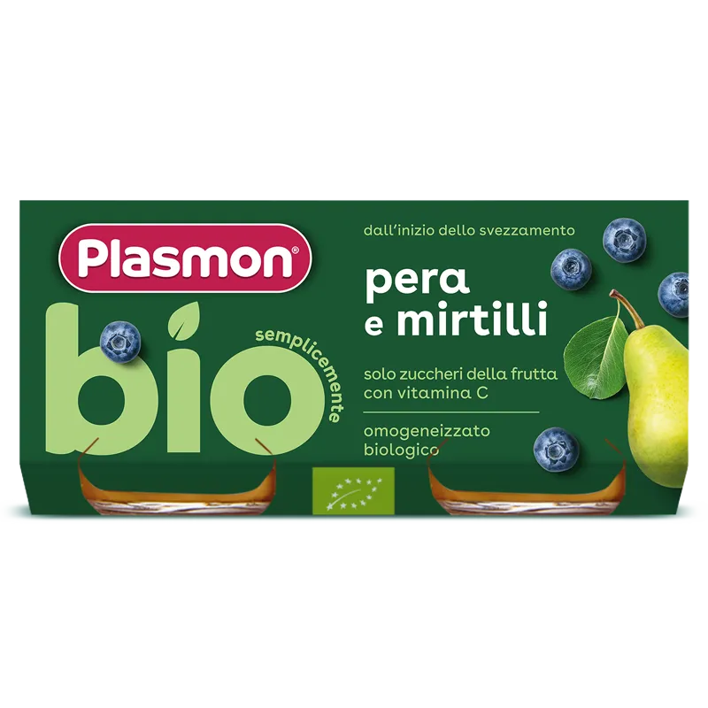 Omogenizzato biologico pera e mirtillo 2x80g