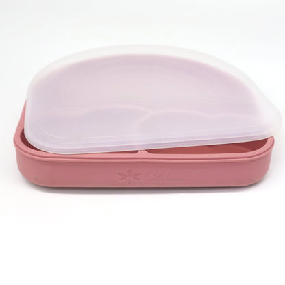 Piatto in silicone con scomparti e coperchio Rainbow Arcobaleno