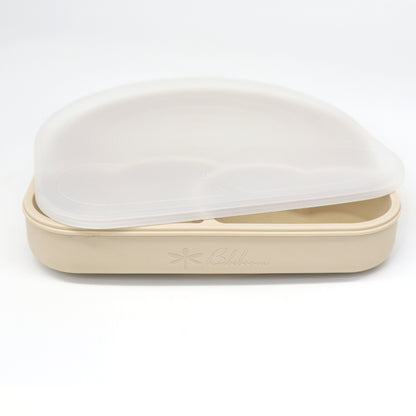 Piatto in silicone con scomparti e coperchio Rainbow Arcobaleno