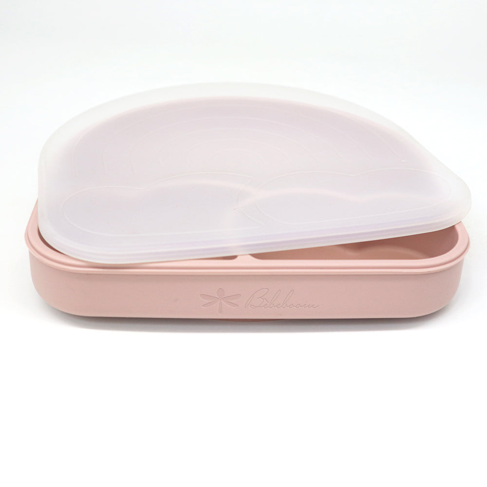 Piatto in silicone con scomparti e coperchio Rainbow Arcobaleno