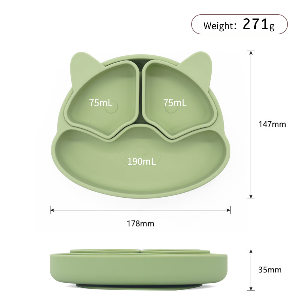 Puppy Plate con Ventosa – Piatto in Silicone con Scomparti Rimovibili