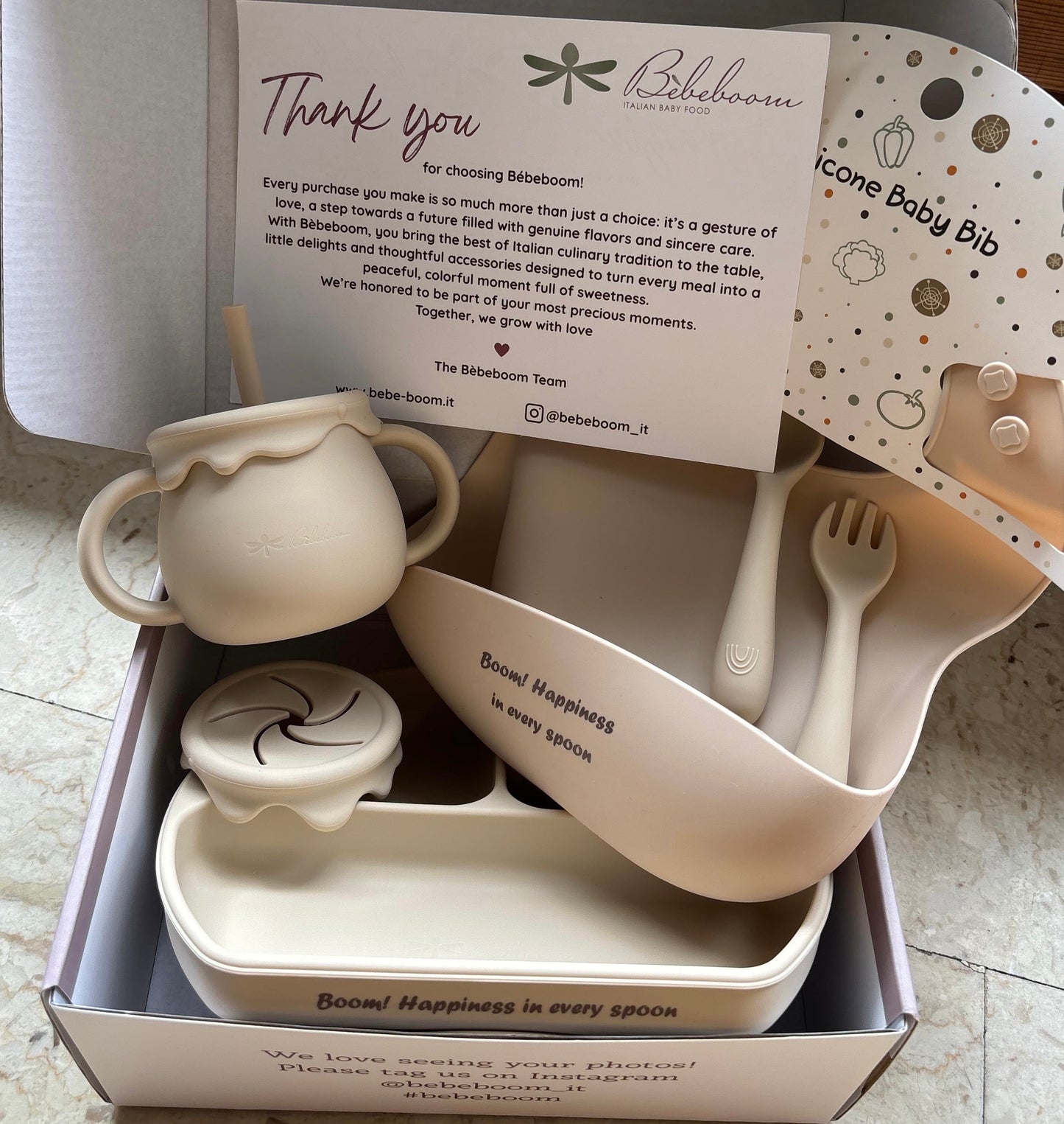 Set pappa completo in silicone Happy Boom Box