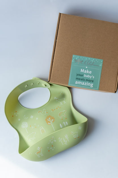 Bavaglino in silicone con tasca raccogli pappa - Bella Natura