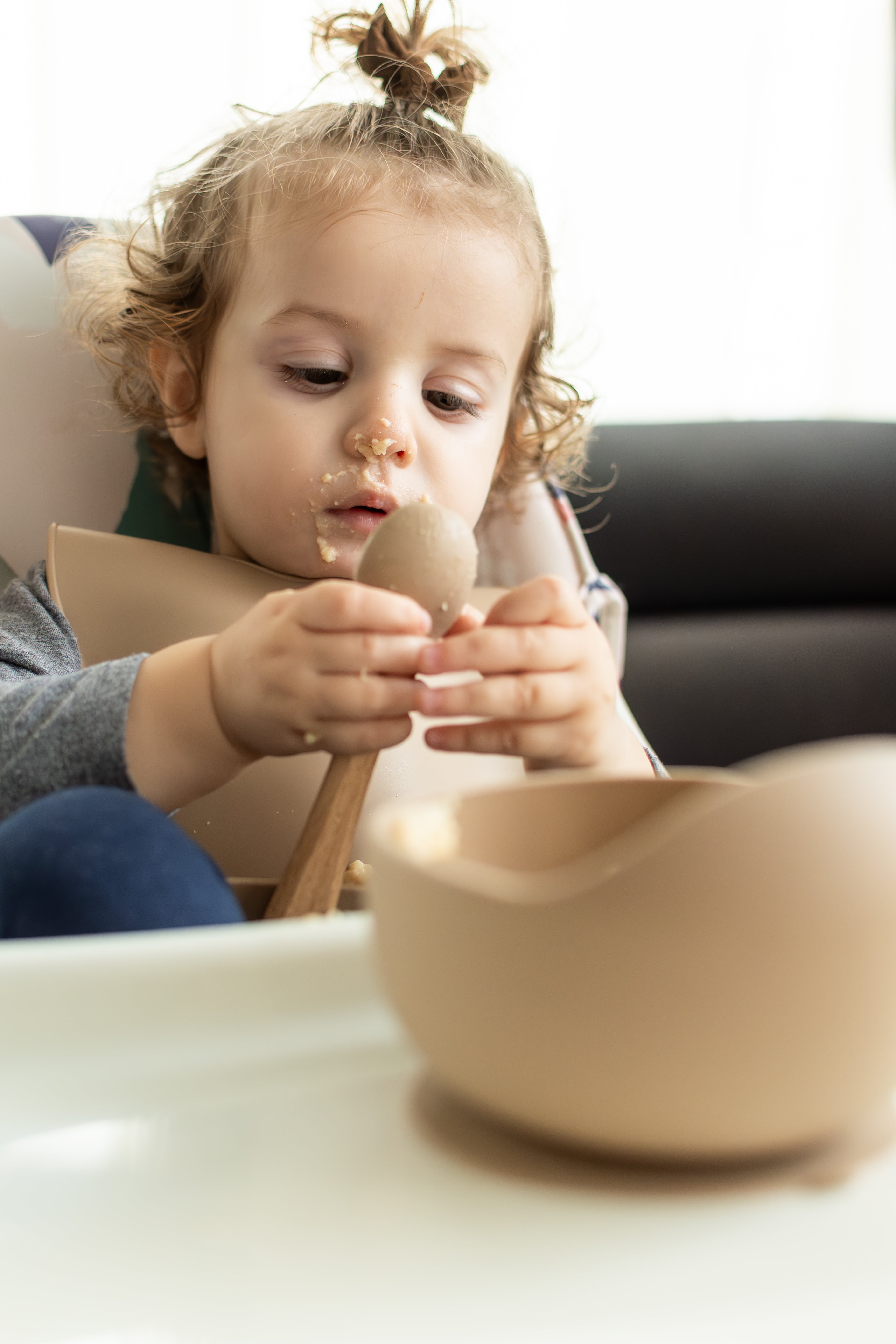 KeaBabies Cucchiai In Silicone Per Autosvezzamento - Set Da 3 - Morbidi E Sicuri Per Bambini 6-24 Mesi - Lavabili In Lavastoviglie (Slate)