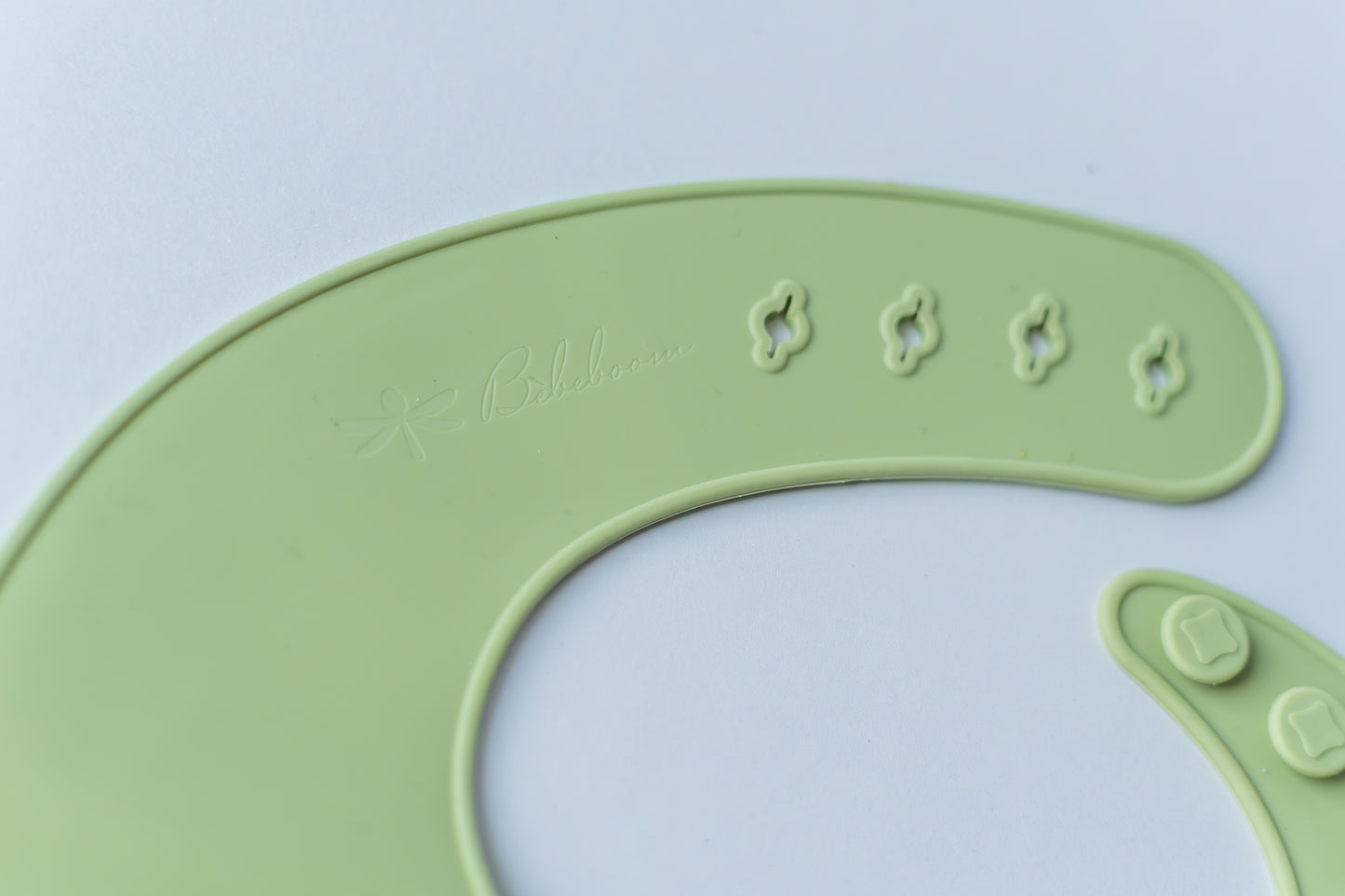 Silicone bib for baby  weaning “Boom! Happiness in every spoon”