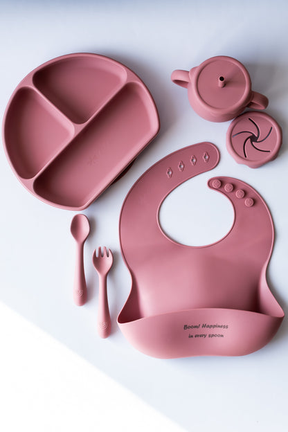 Complete  silicone baby food set Happy Boom Box