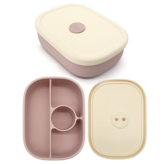Compact, lightweight, and super practical.
Easy to clean, even in the dishwasher.
Microwave save

Three compartments to keep foods separate, promote a balanced diet, and stimulate your child’s visual interest.

A pressure-seal airtight lid keeps food fresh and prevents spills.

Non-slip base for greater stability during meals, even on a highchair.

Made from high-quality food-grade silicone.