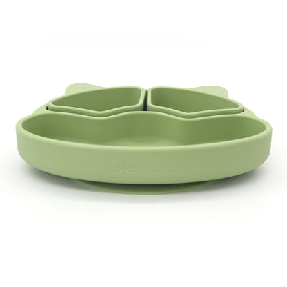Puppy Plate con Ventosa – Piatto in Silicone con Scomparti Rimovibili