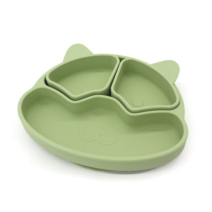 Puppy Plate con Ventosa – Piatto in Silicone con Scomparti Rimovibili