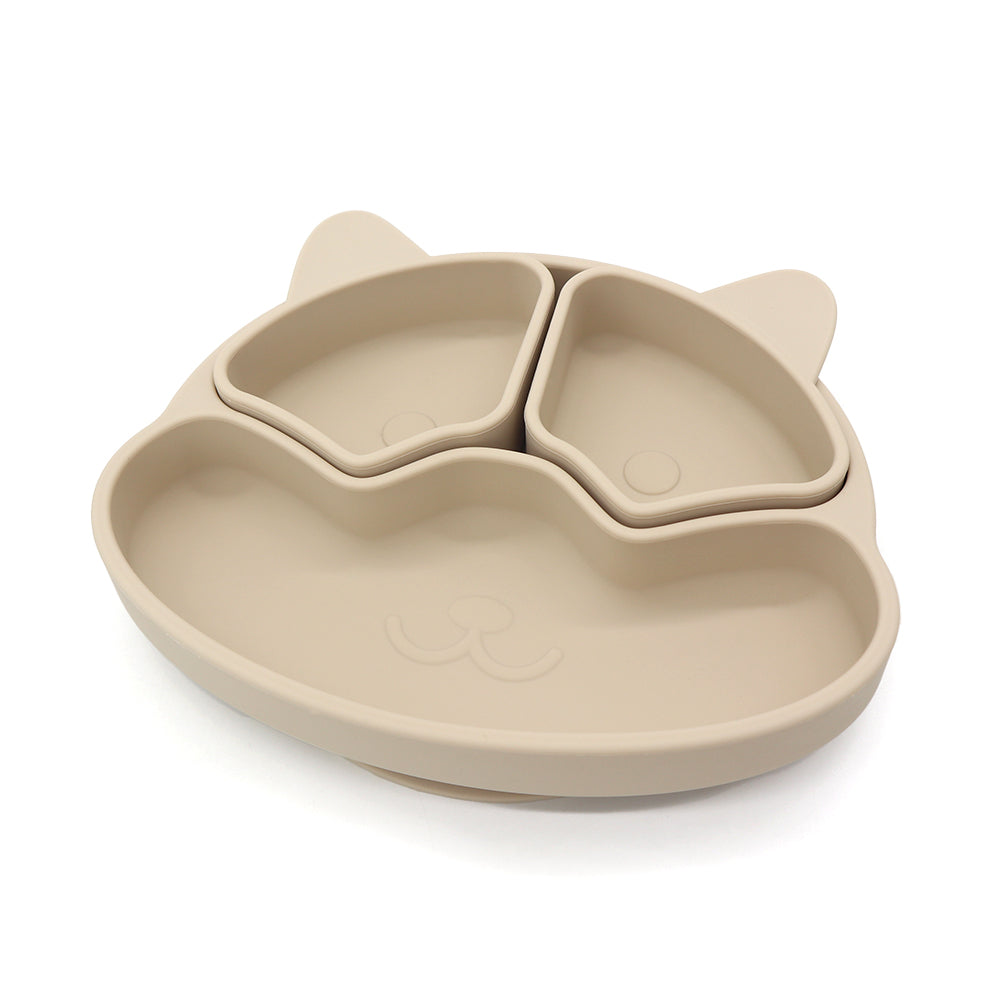 Puppy Plate con Ventosa – Piatto in Silicone con Scomparti Rimovibili