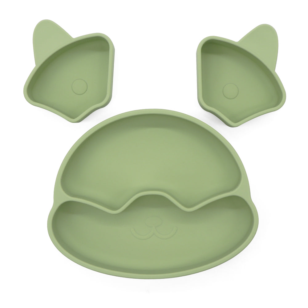 Puppy Plate con Ventosa – Piatto in Silicone con Scomparti Rimovibili