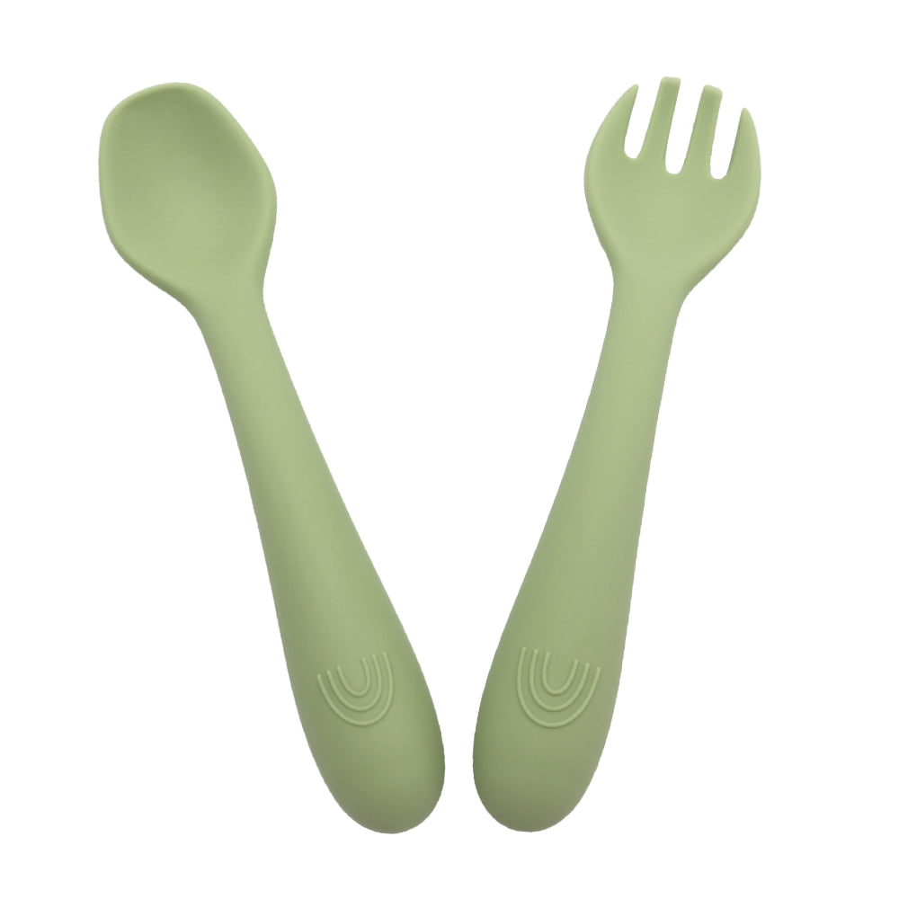 Set Cucchiaino e Forchettina in Silicone