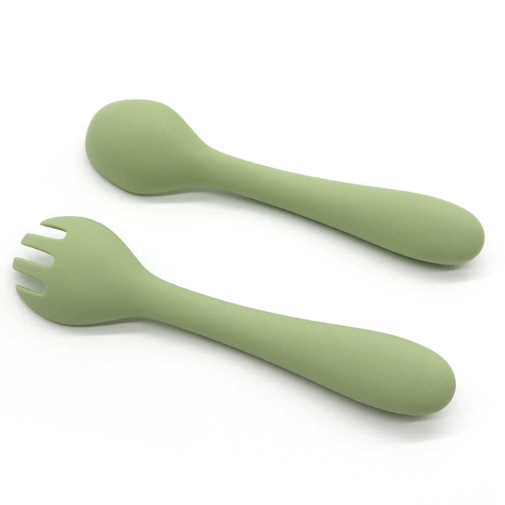 Set Cucchiaino e Forchettina in Silicone