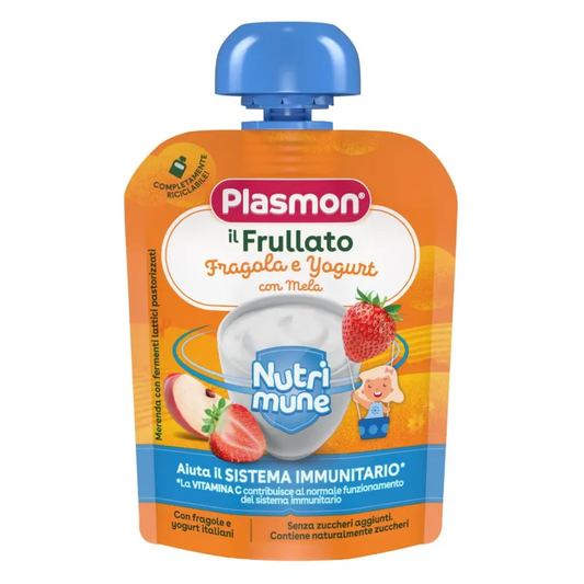 Il Frullato Nutri-mune  fragola  e yogurt con mela pouch da 85 gr.