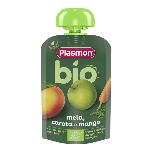 Frullato 100% Frutta Biologica mela, carota, mango 100 gr