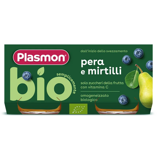 Omogenizzato biologico pera e mirtillo 2x80g