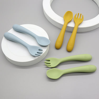 Set Cucchiaino e Forchettina in Silicone